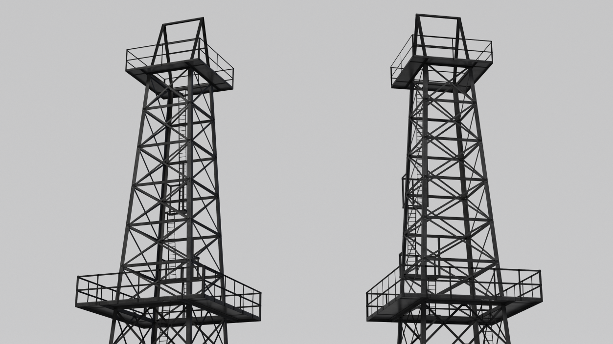 Steel Oil Derrick 3D