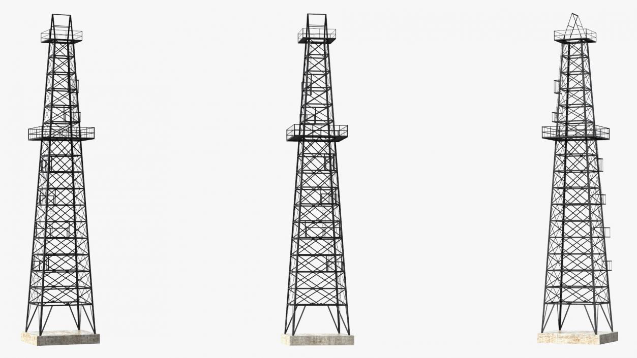 Steel Oil Derrick 3D