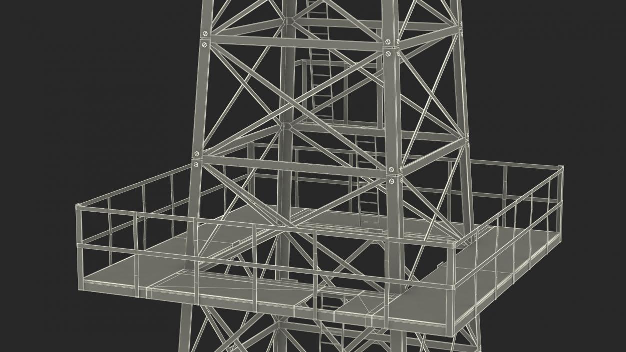 Steel Oil Derrick 3D