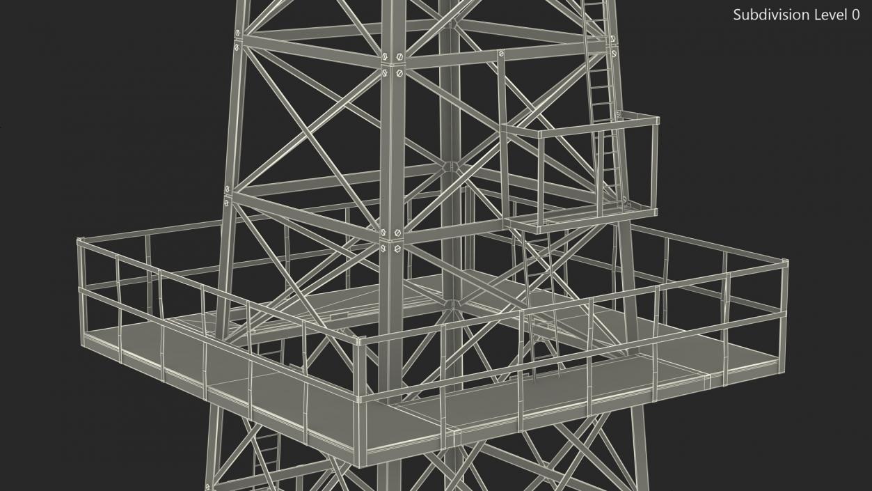 Steel Oil Derrick 3D