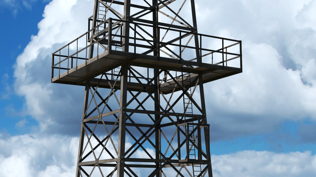 Steel Oil Derrick 3D