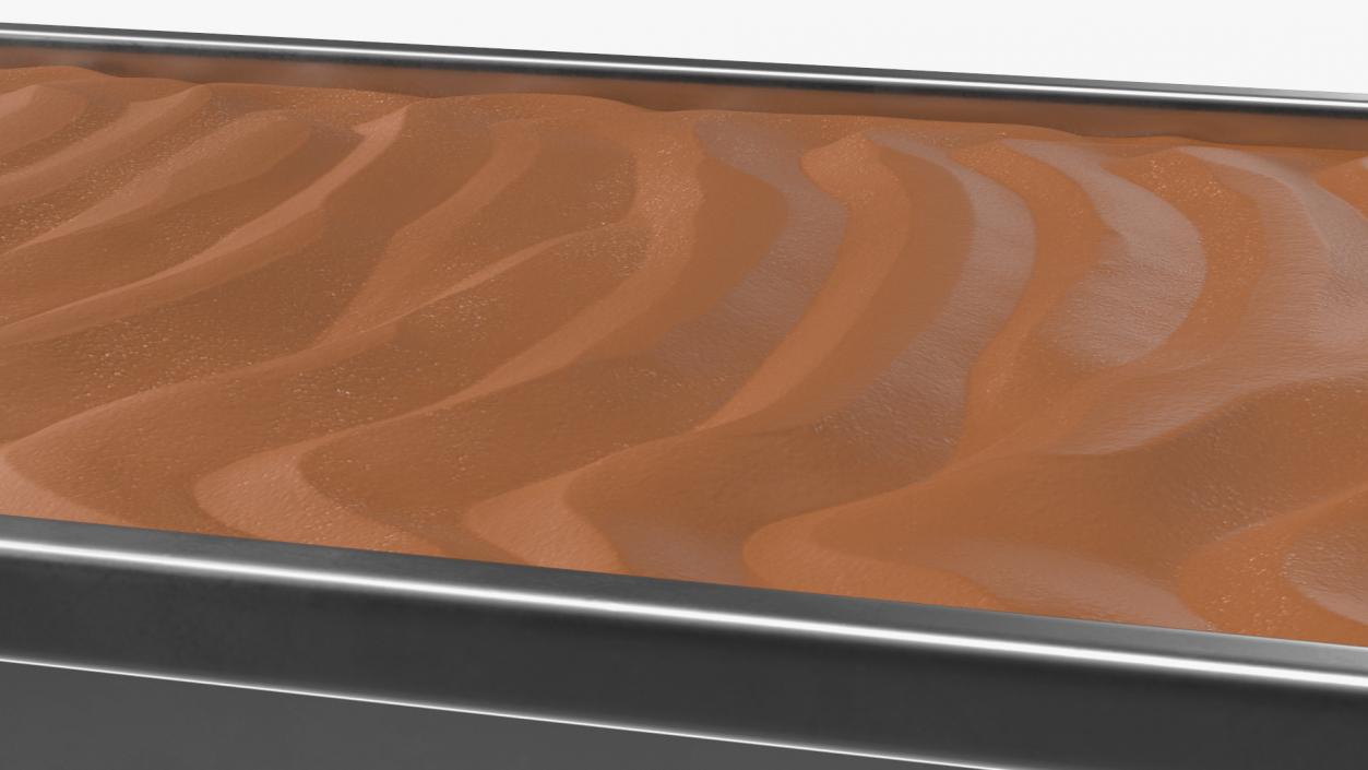 Ice Cream Tray Chocolate Untouched Surface 3D