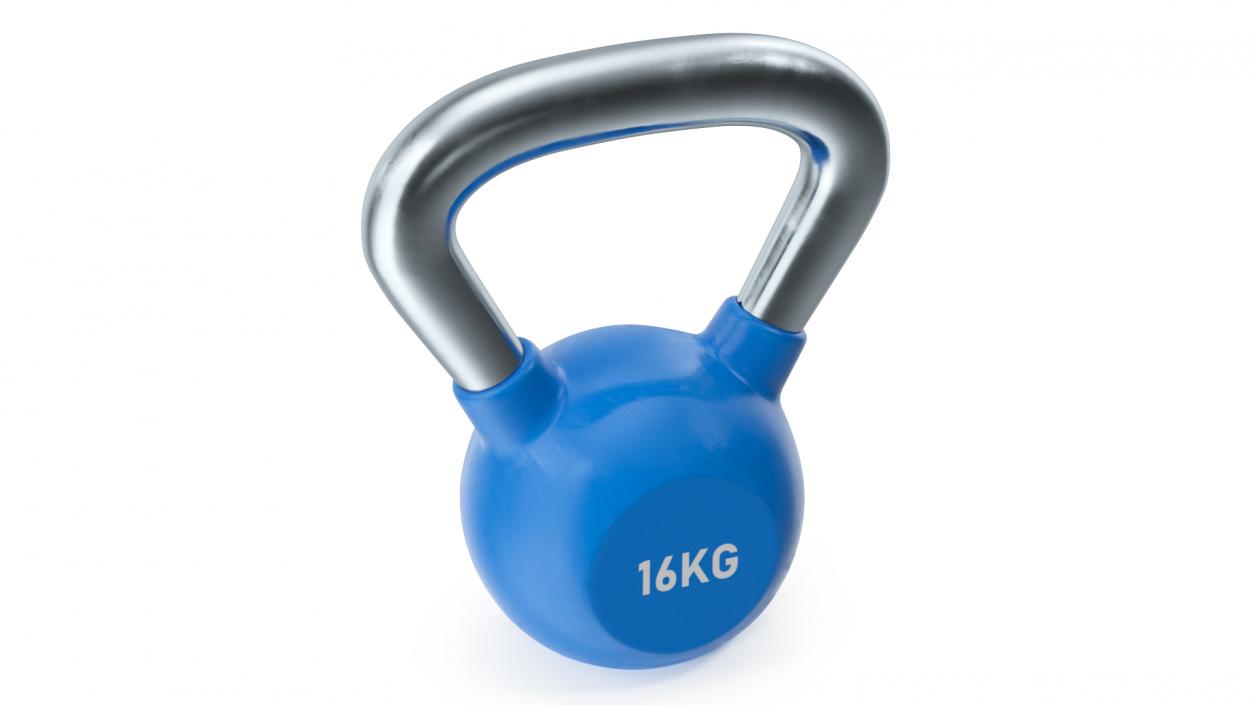 3D Strength Training Vinyl Coated Kettlebell 16kg