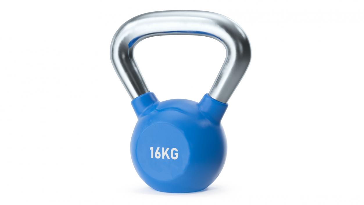 3D Strength Training Vinyl Coated Kettlebell 16kg