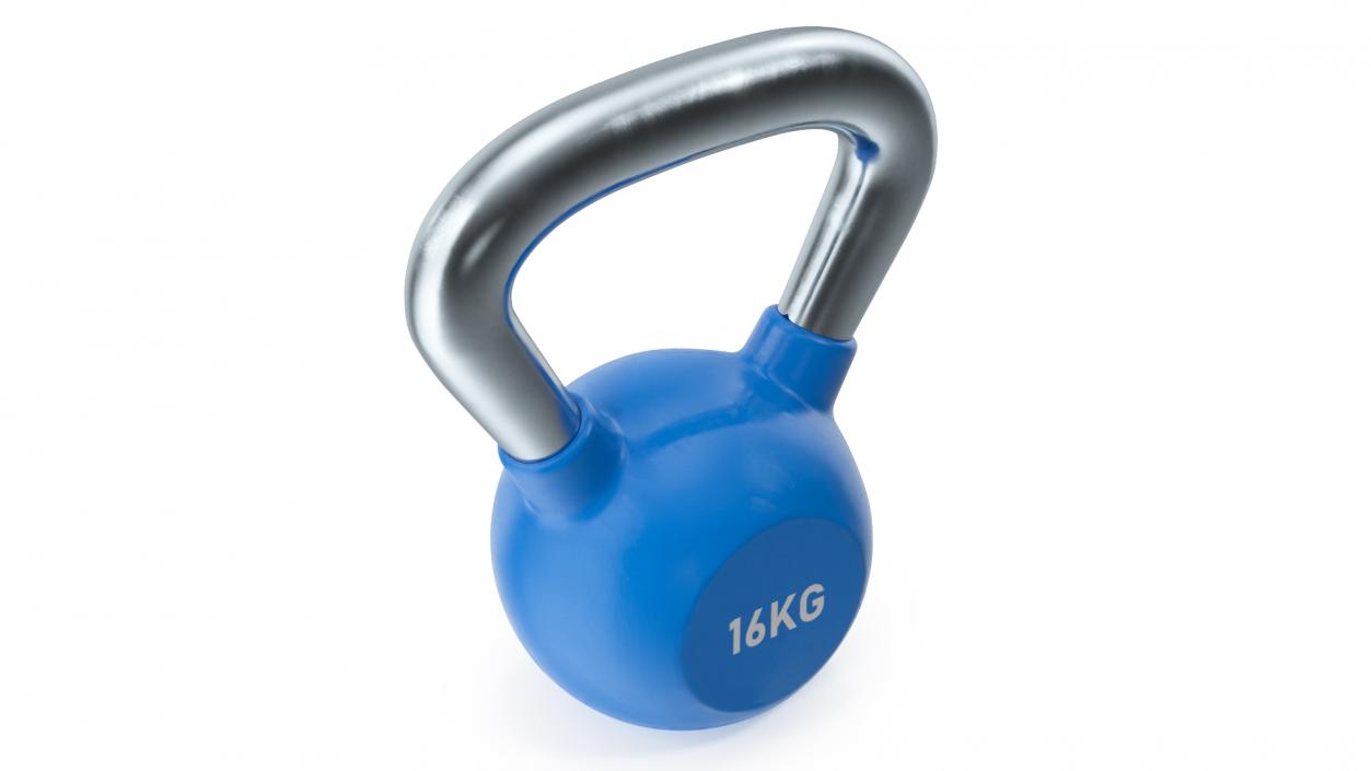 3D Strength Training Vinyl Coated Kettlebell 16kg