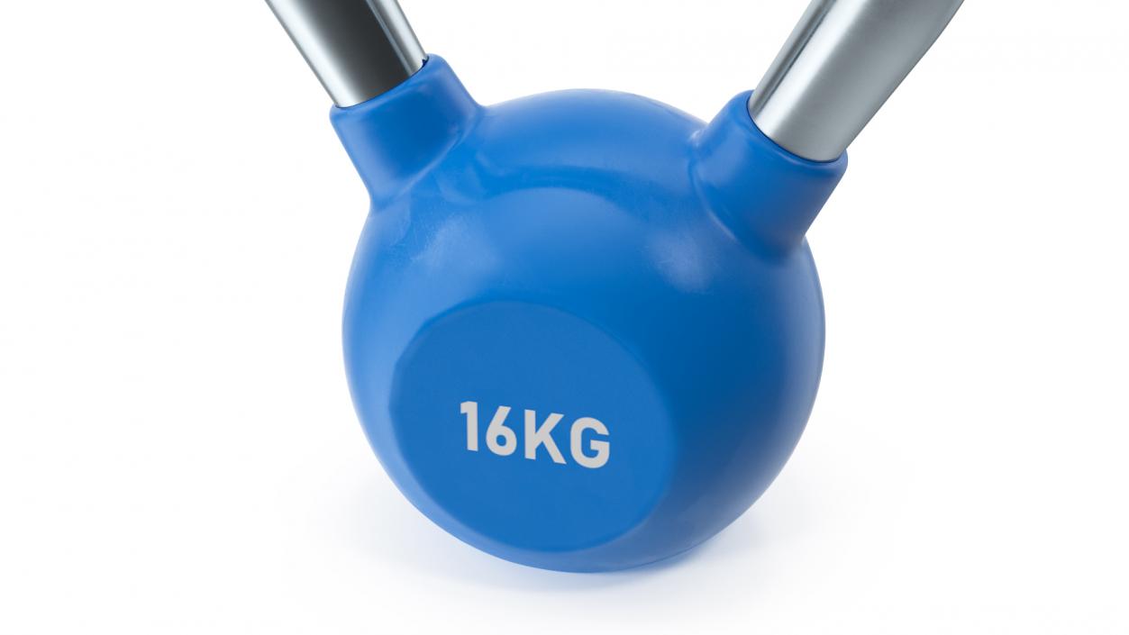 3D Strength Training Vinyl Coated Kettlebell 16kg