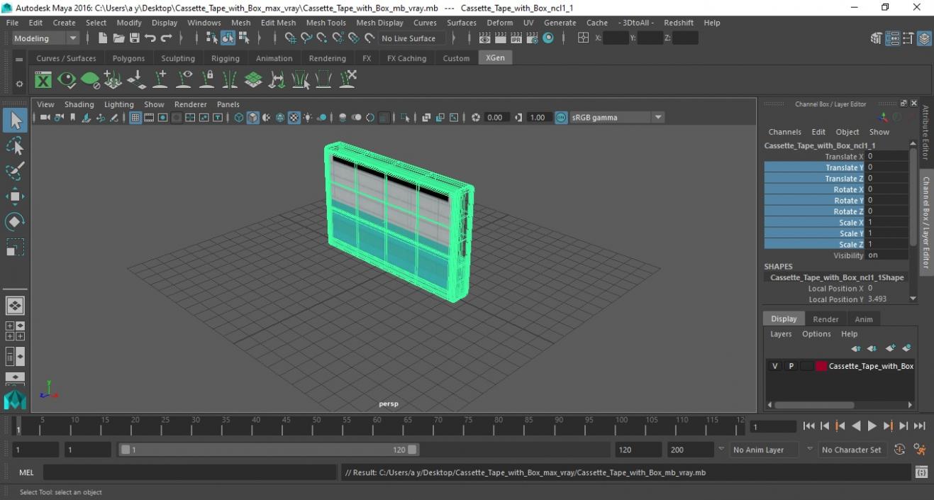 Cassette Tape with Box 3D