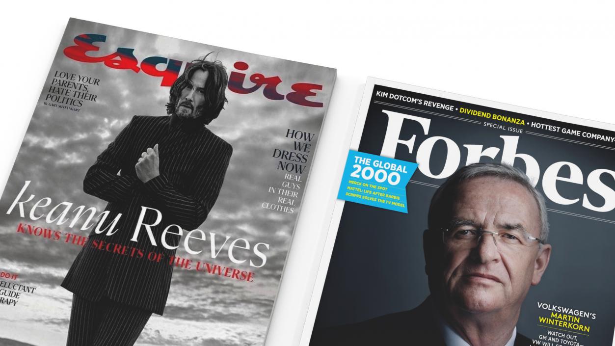 3D Forbes and Esquire Magazines model