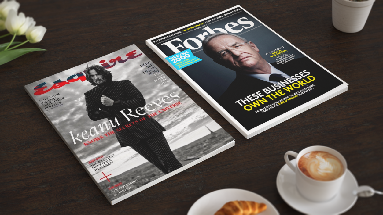 3D Forbes and Esquire Magazines model