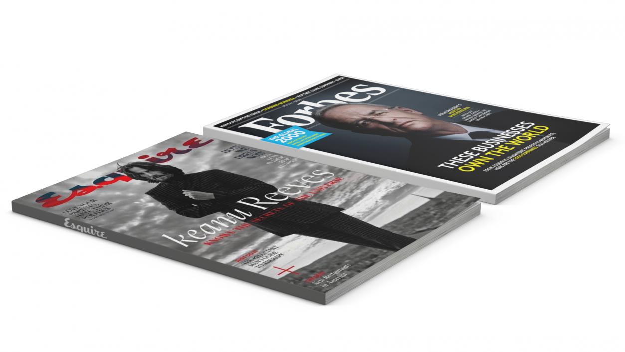 3D Forbes and Esquire Magazines model