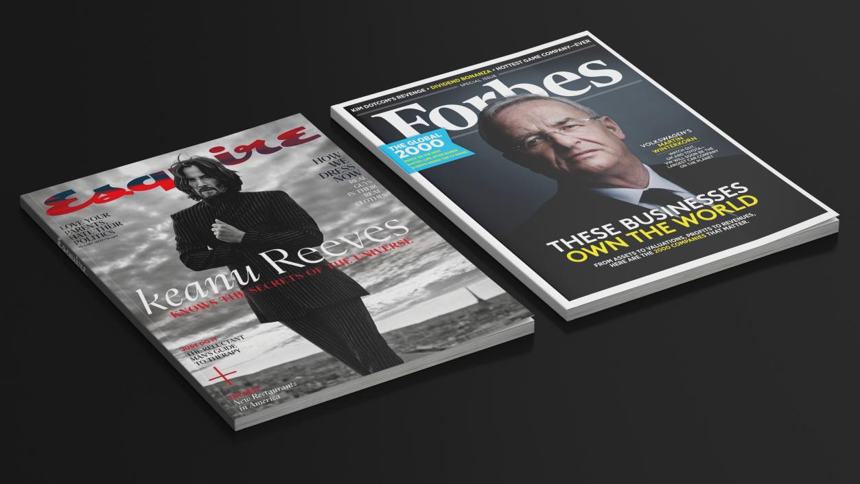 3D Forbes and Esquire Magazines model