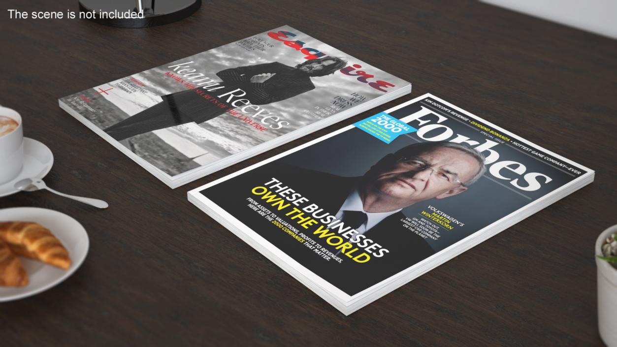 3D Forbes and Esquire Magazines model