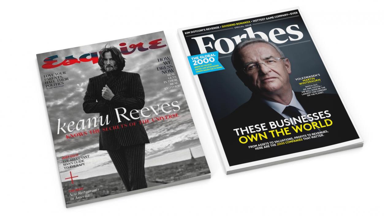 3D Forbes and Esquire Magazines model