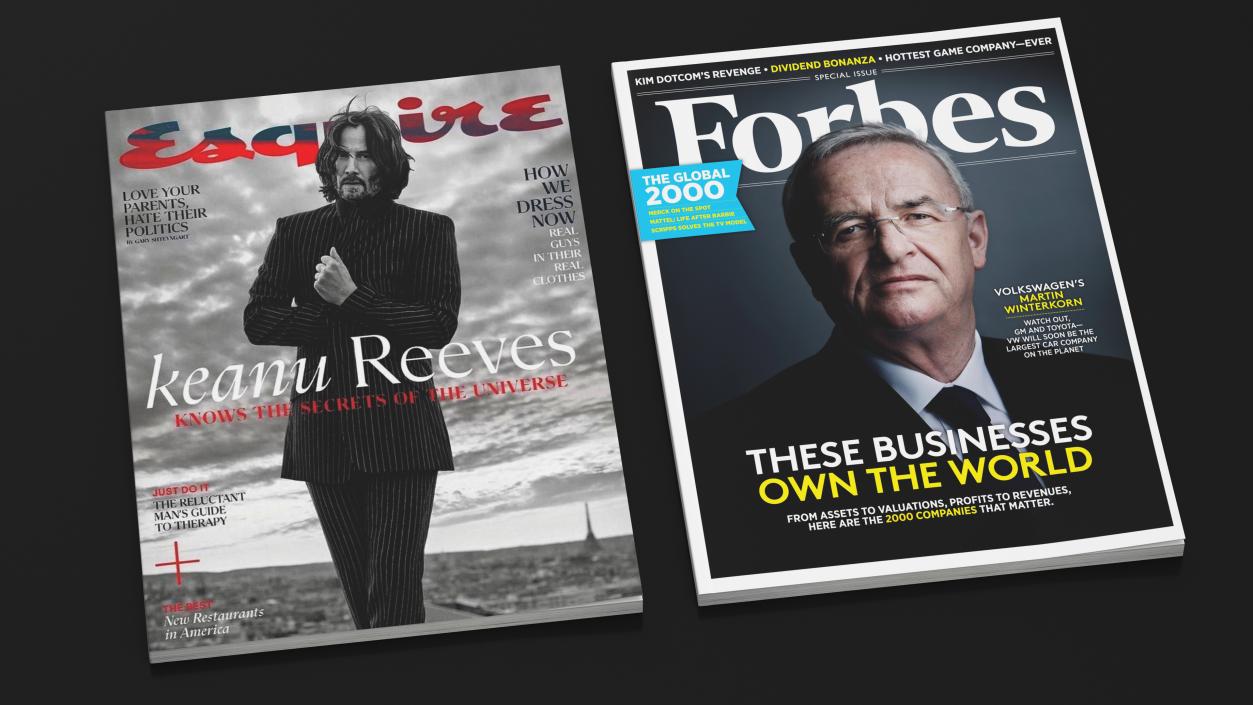 3D Forbes and Esquire Magazines model