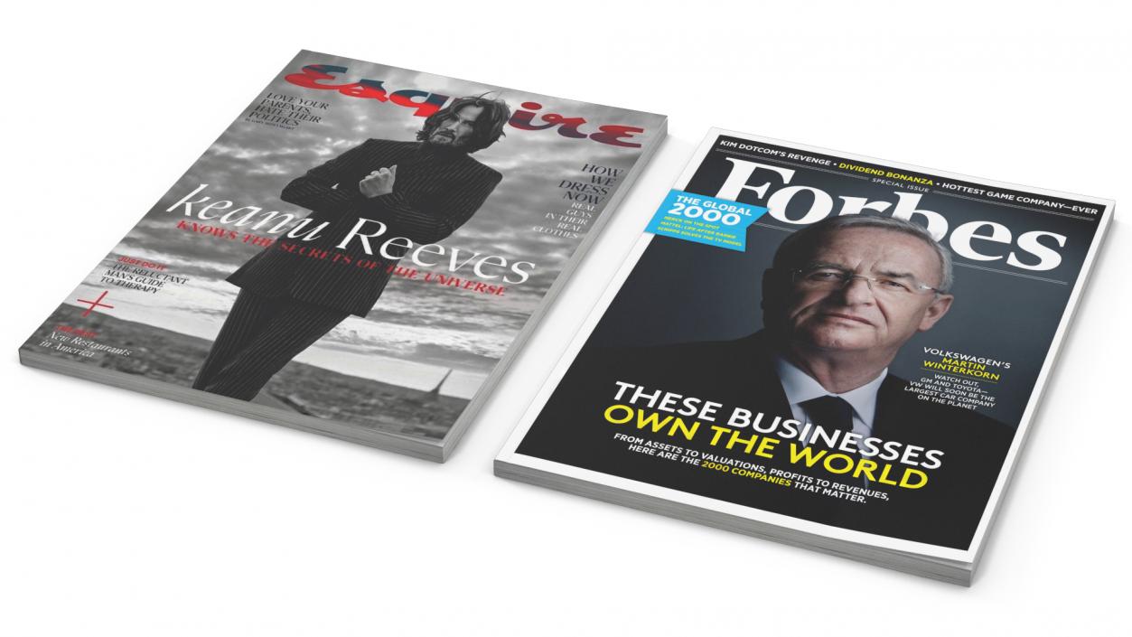 3D Forbes and Esquire Magazines model