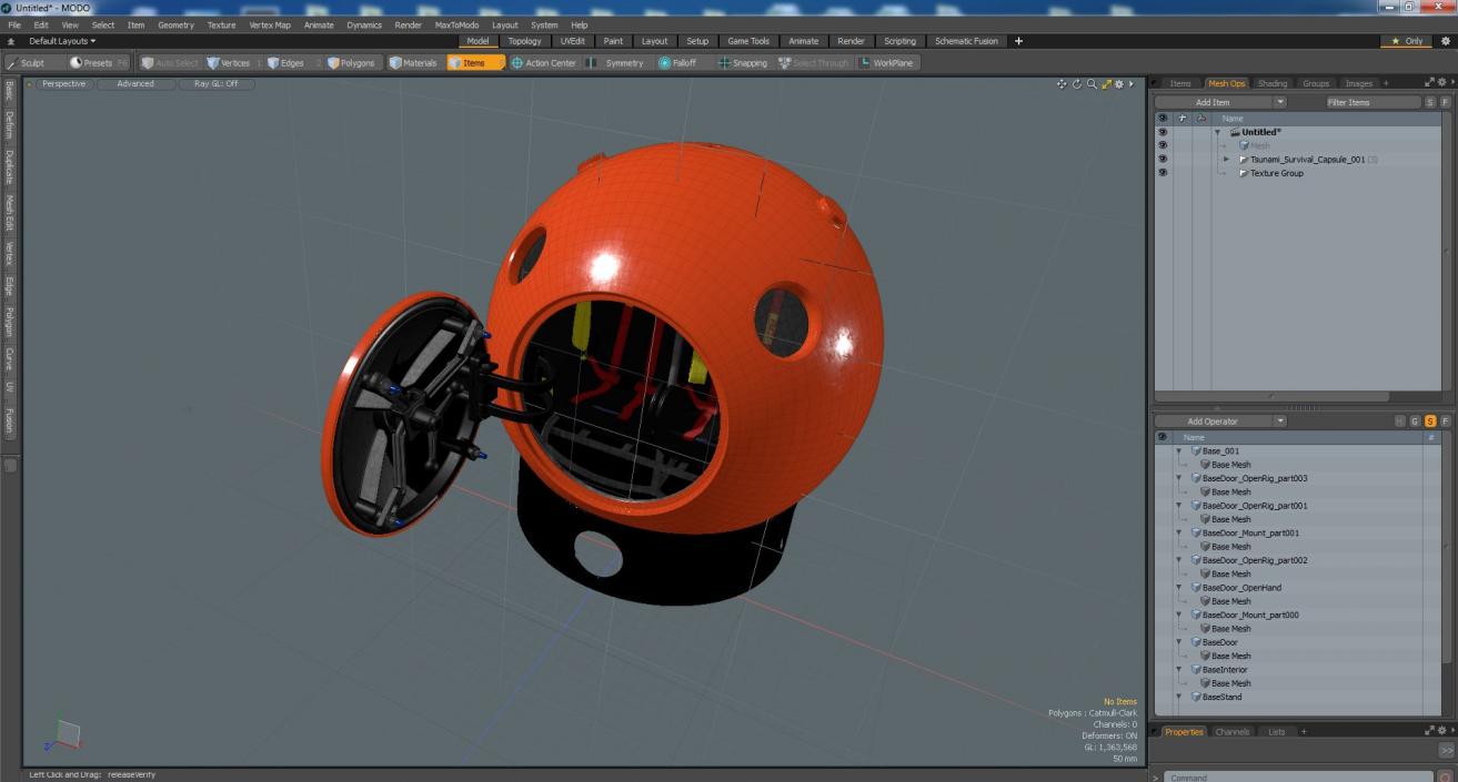 Tsunami Survival Capsule 3D model