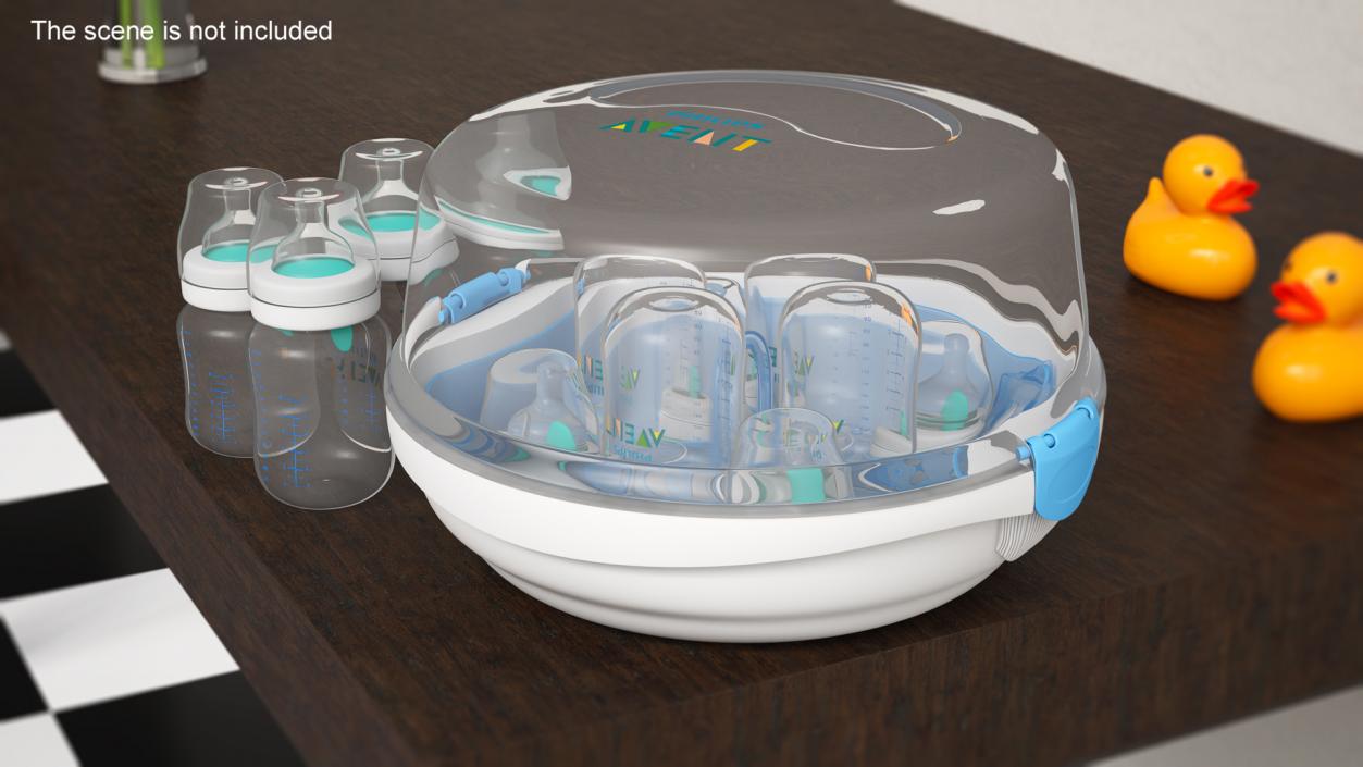 3D Philips AVENT Baby Bottles and Sterilizer