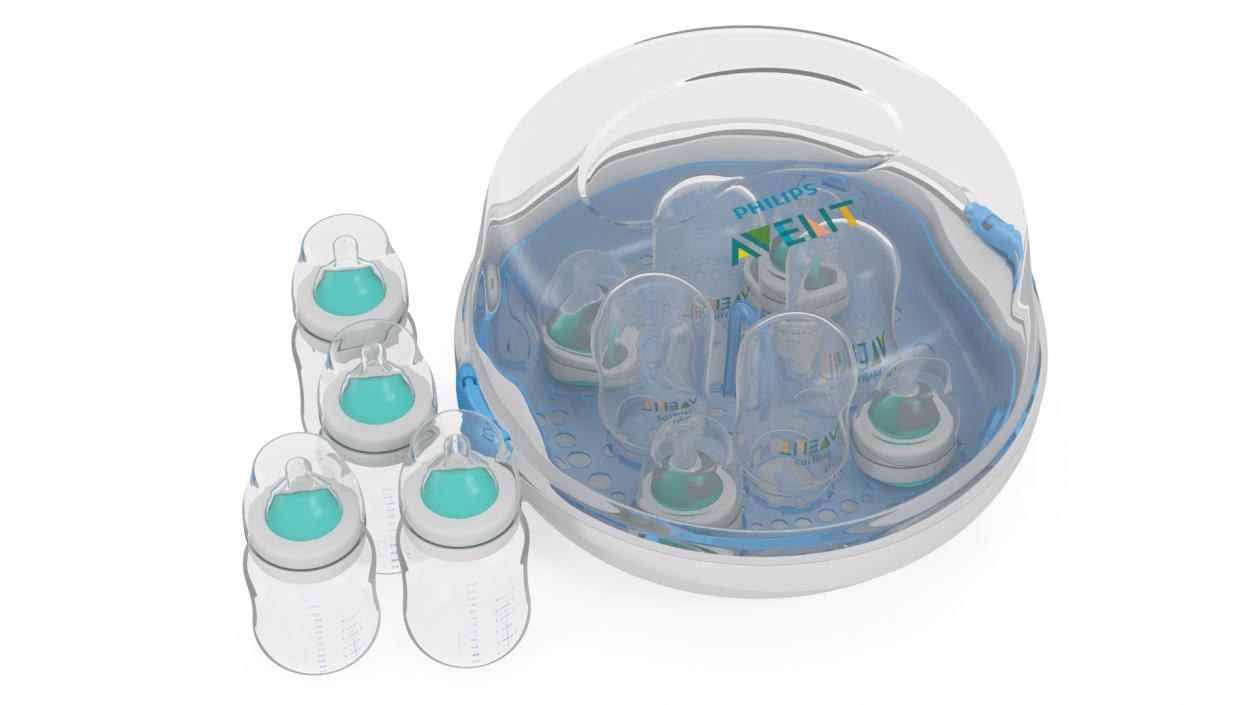 3D Philips AVENT Baby Bottles and Sterilizer