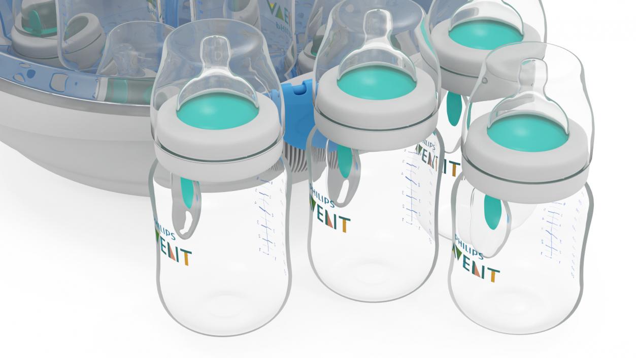 3D Philips AVENT Baby Bottles and Sterilizer