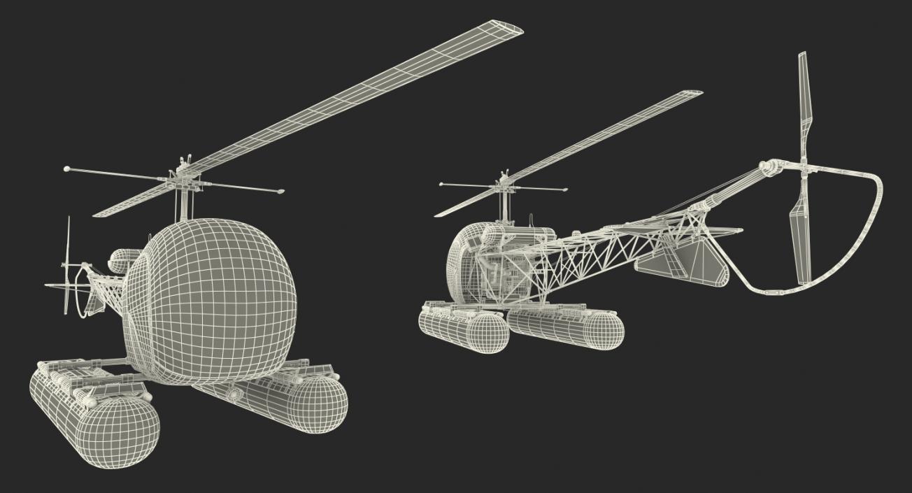 3D model Oceanographic Vessel with Helicopter and Submarine