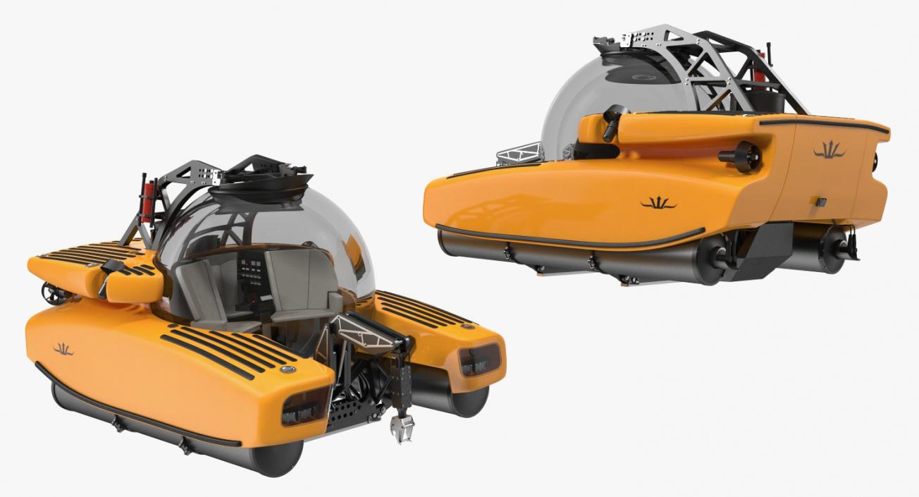 3D model Oceanographic Vessel with Helicopter and Submarine