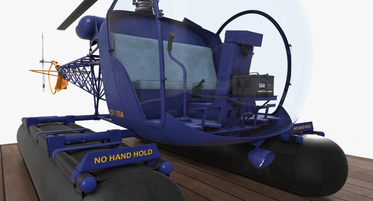 3D model Oceanographic Vessel with Helicopter and Submarine