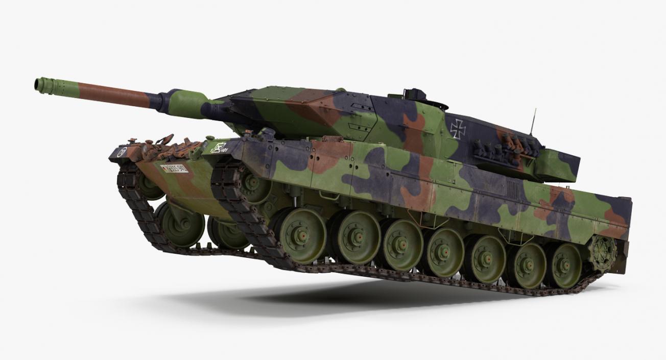 German Battle Tank Leopard 2A5 Rigged 3D