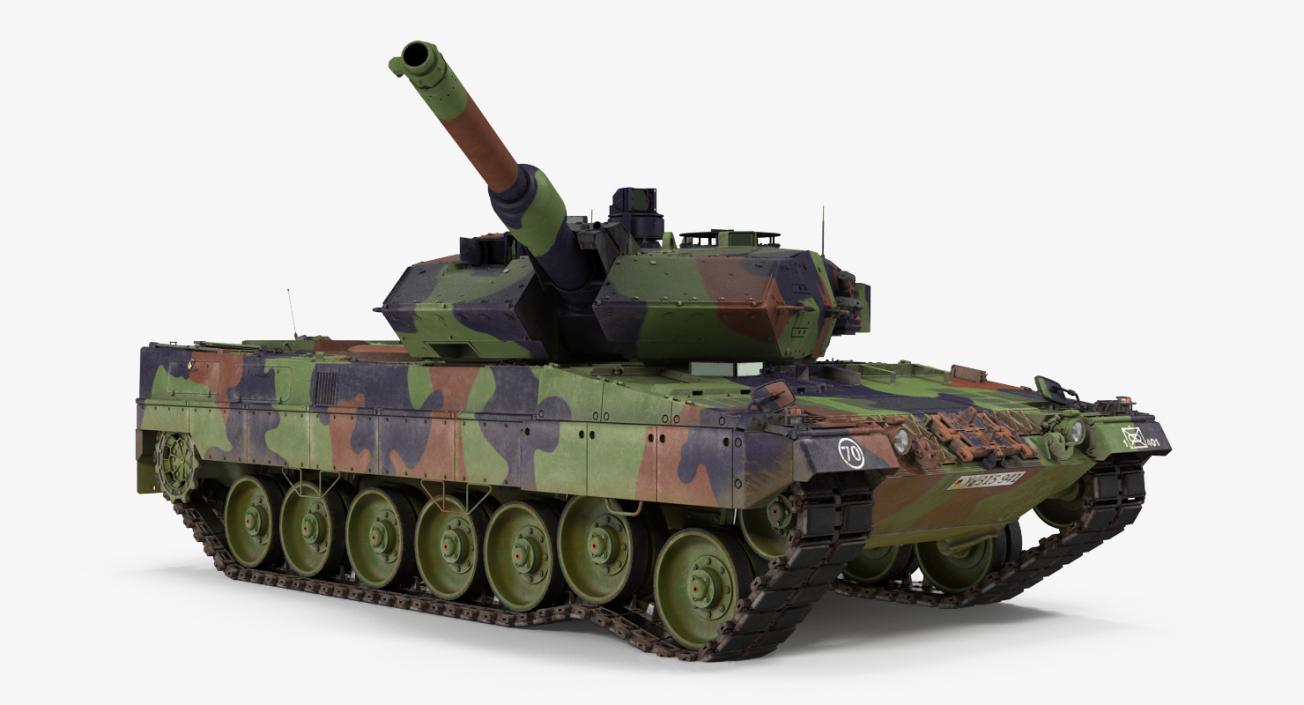 German Battle Tank Leopard 2A5 Rigged 3D