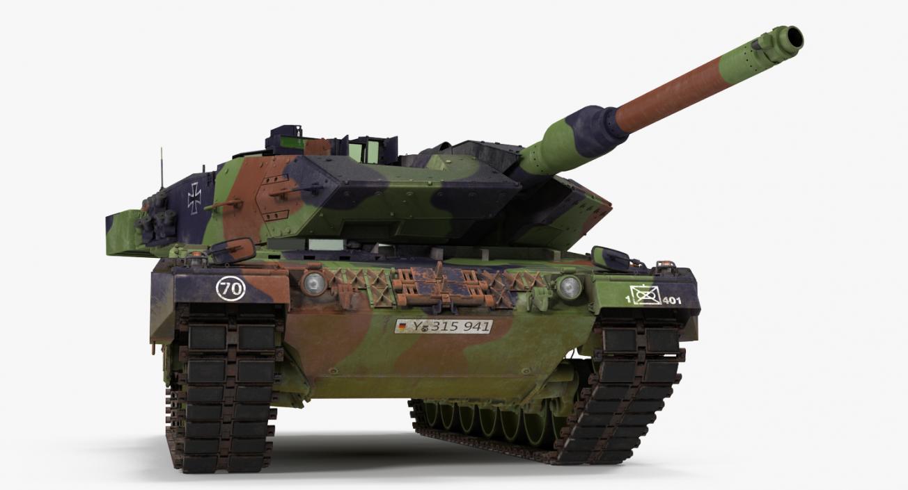 German Battle Tank Leopard 2A5 Rigged 3D