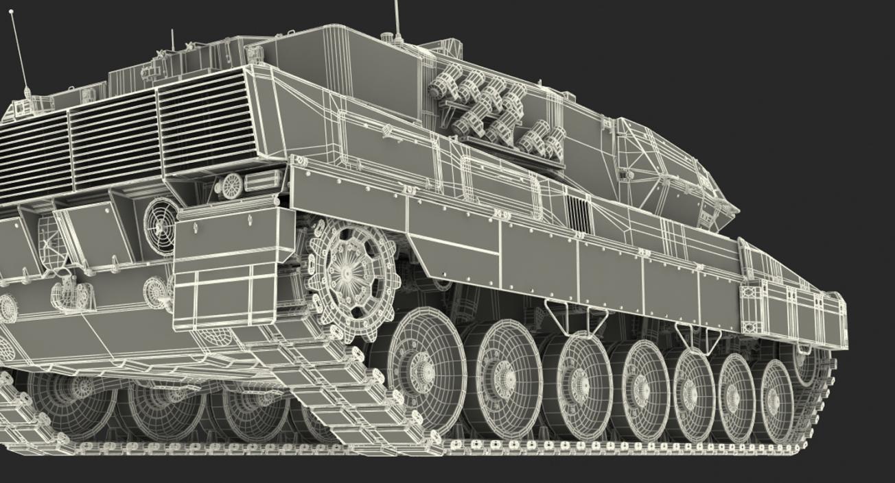 German Battle Tank Leopard 2A5 Rigged 3D