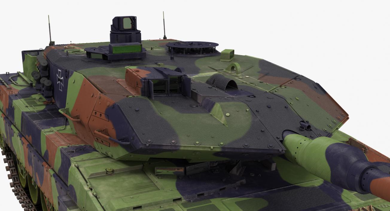 German Battle Tank Leopard 2A5 Rigged 3D