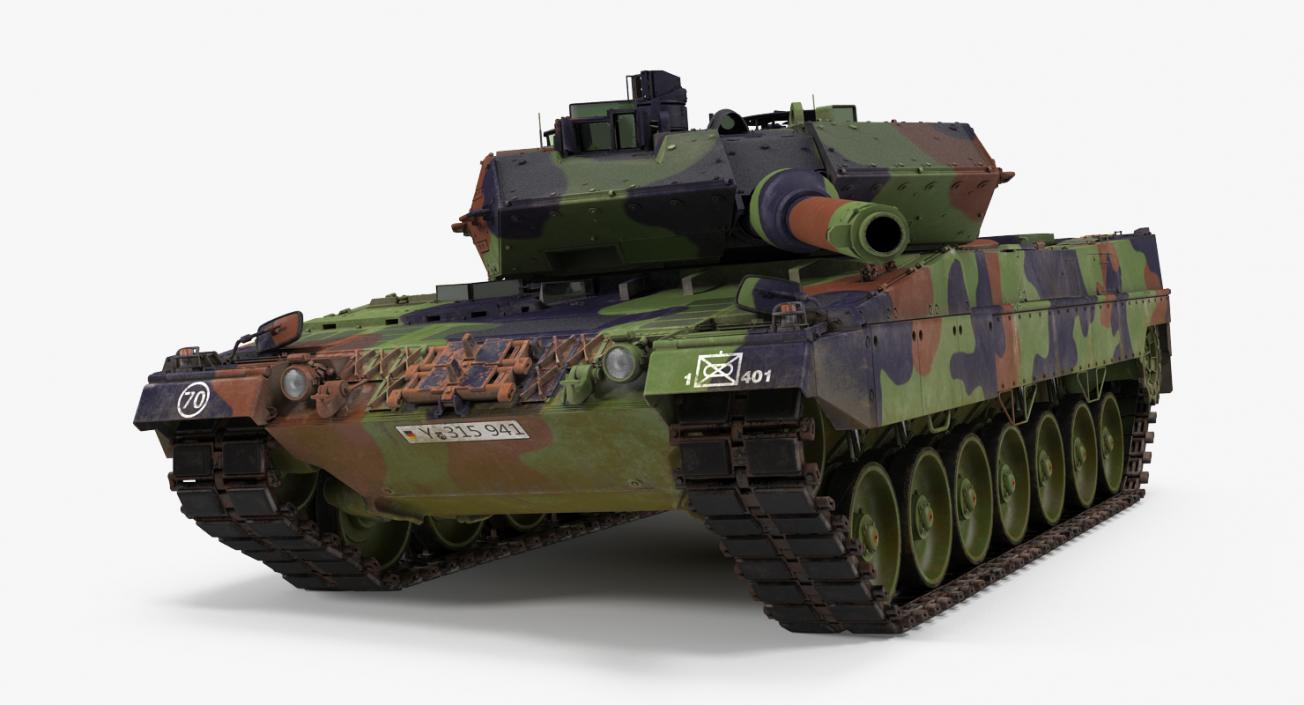 German Battle Tank Leopard 2A5 Rigged 3D