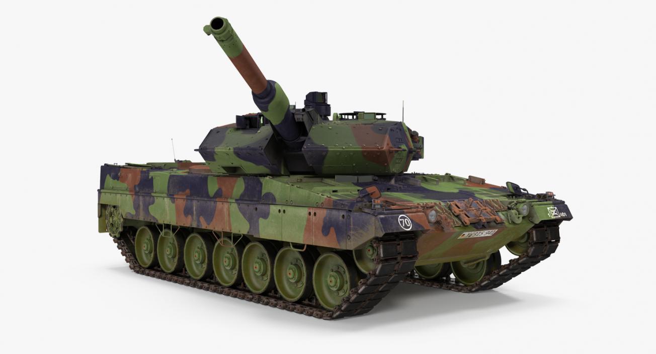 German Battle Tank Leopard 2A5 Rigged 3D