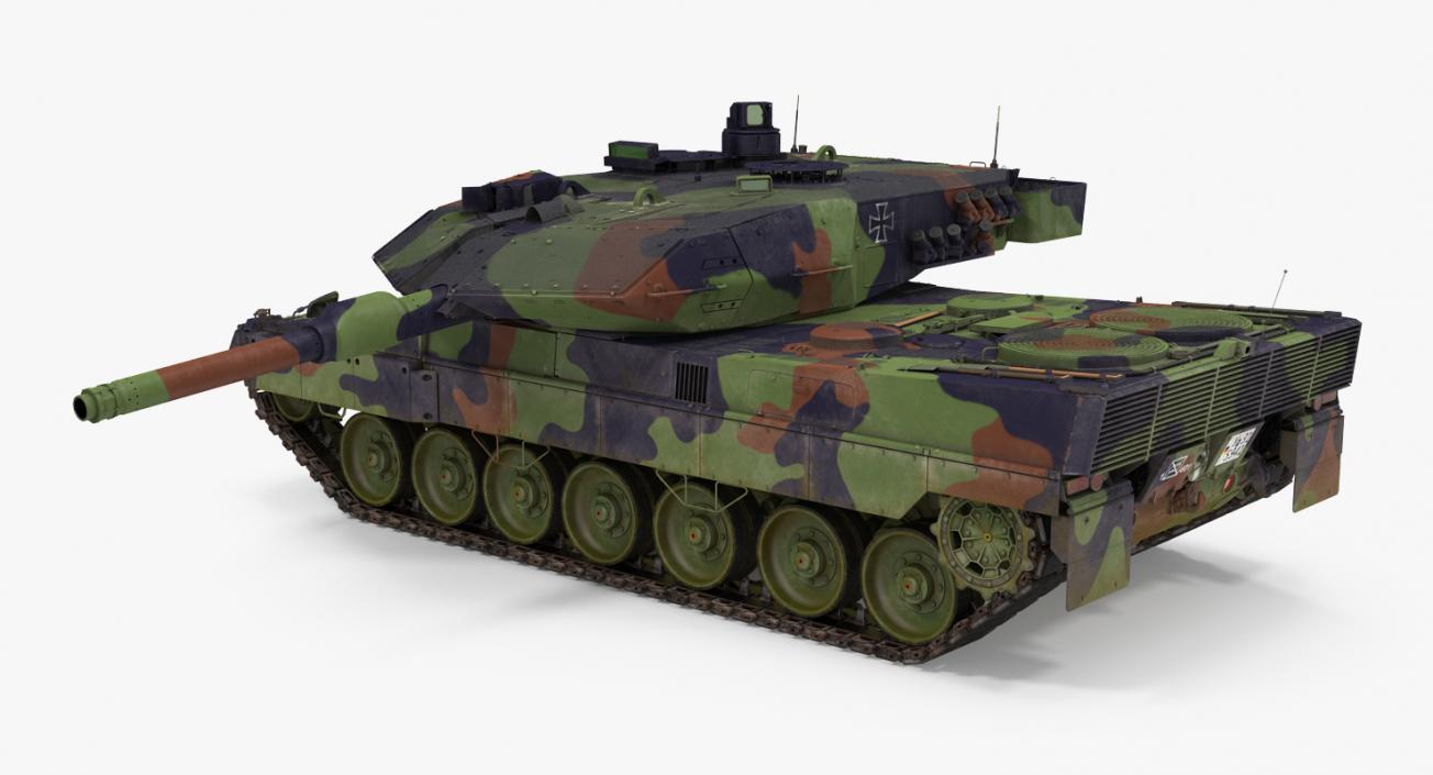 German Battle Tank Leopard 2A5 Rigged 3D