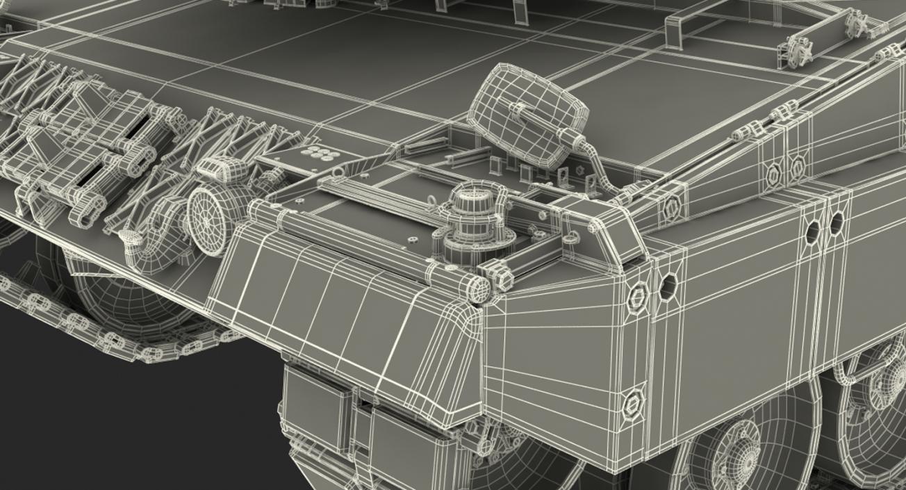 German Battle Tank Leopard 2A5 Rigged 3D