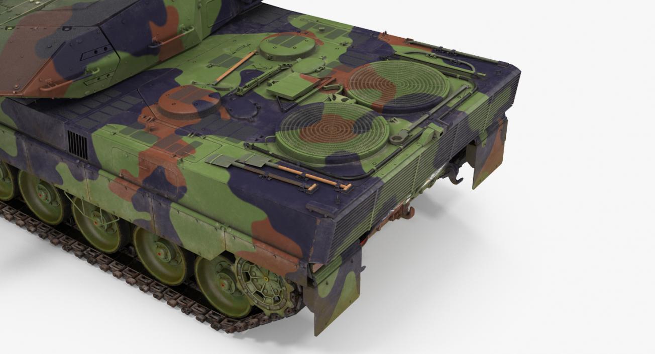 German Battle Tank Leopard 2A5 Rigged 3D