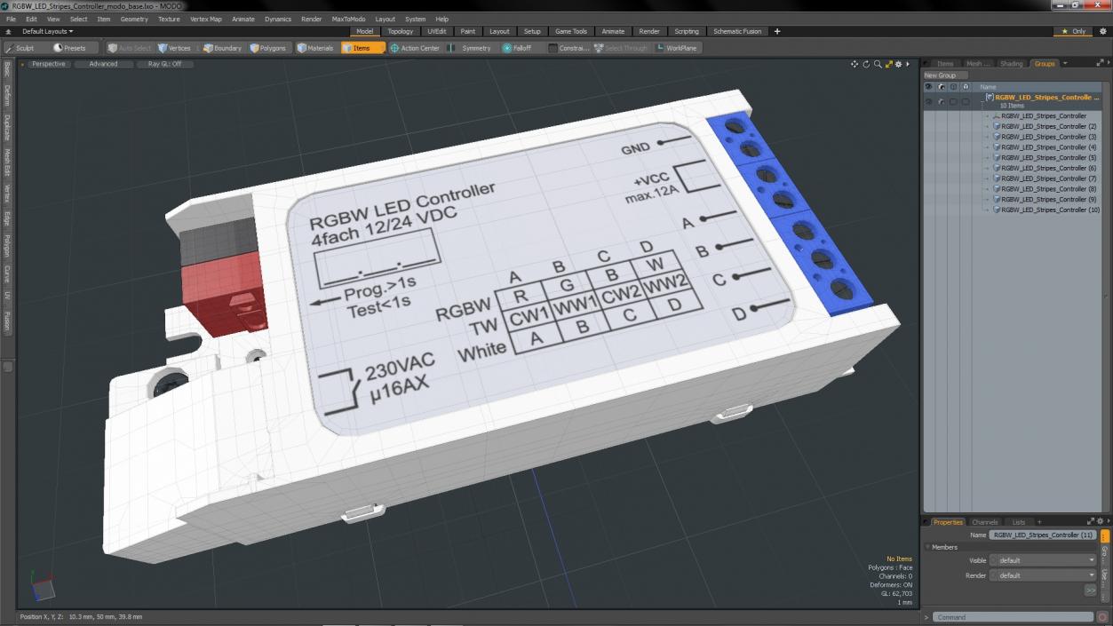 RGBW LED Stripes Controller 3D