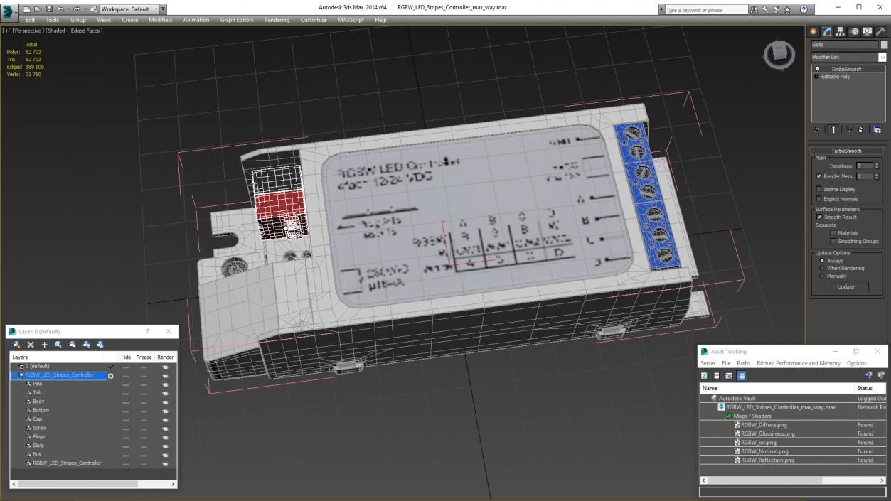 RGBW LED Stripes Controller 3D