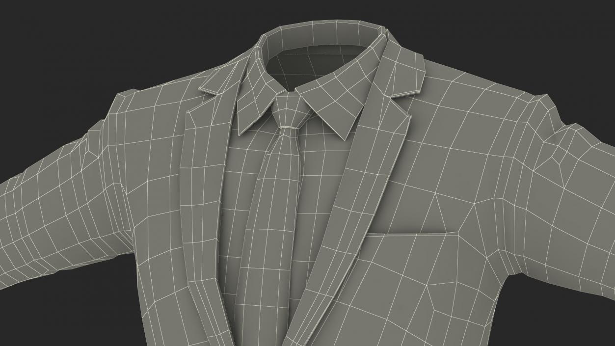 3D Mens Formal Suit Jacket model