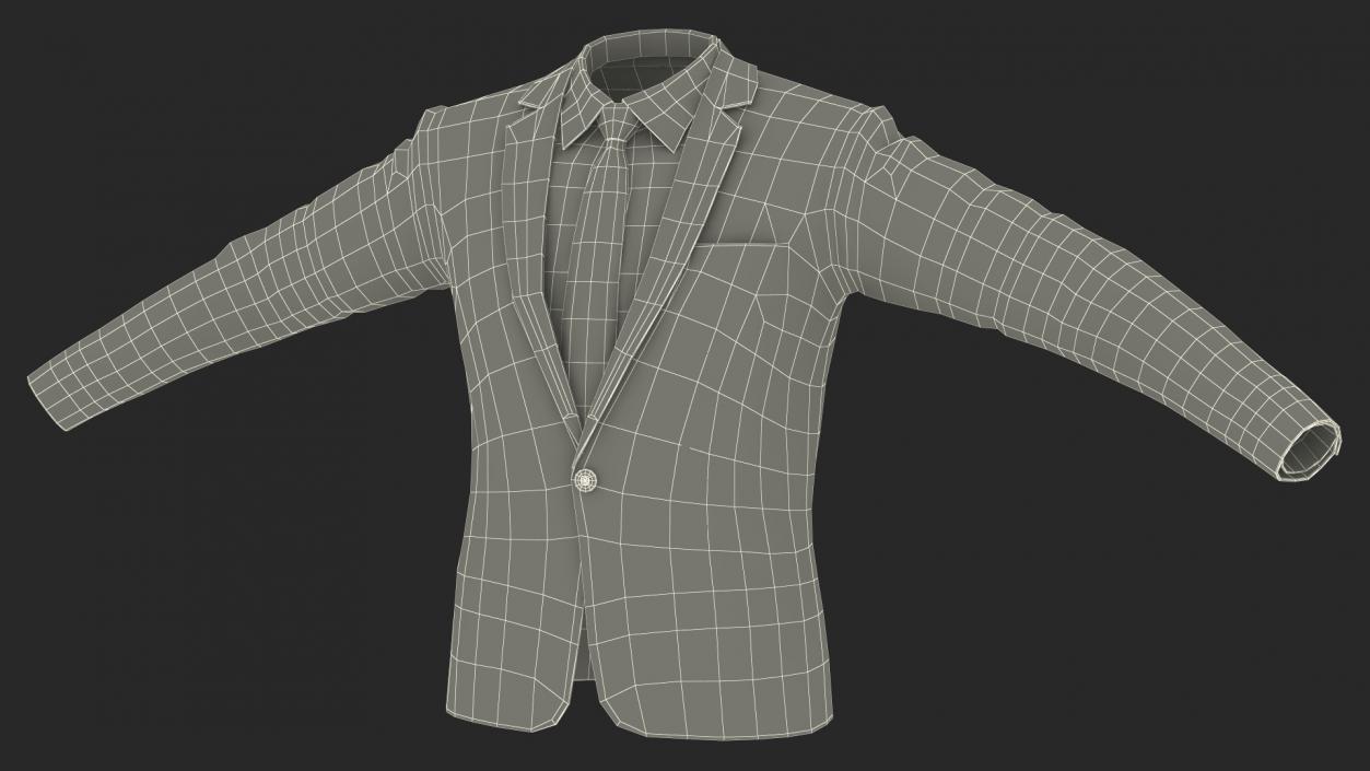 3D Mens Formal Suit Jacket model