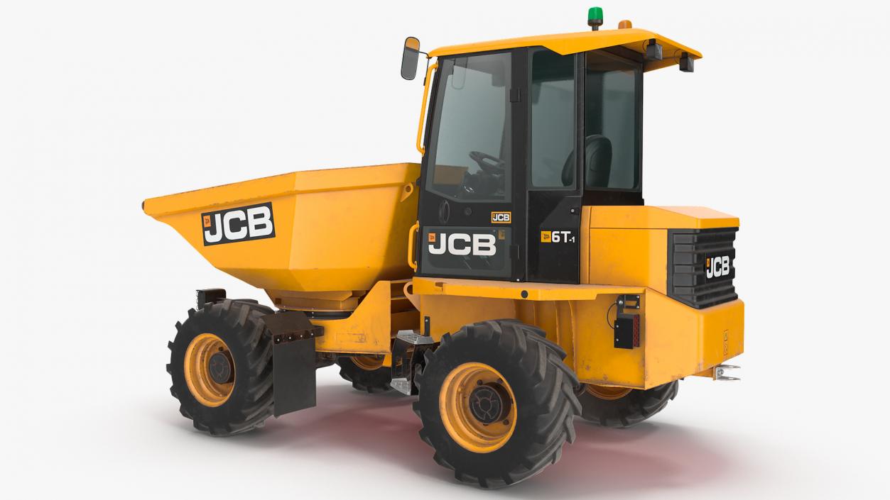 3D model JCB 6T-1 Cabbed Site Dumper Dirty Rigged