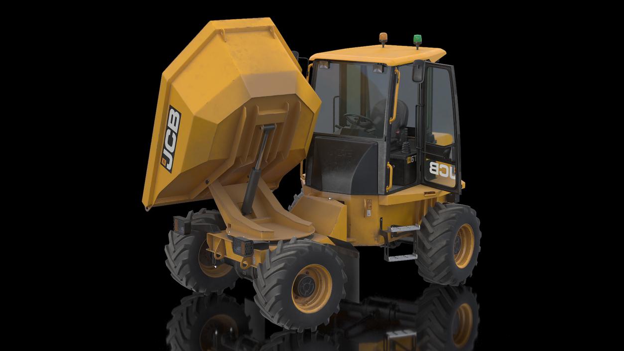 3D model JCB 6T-1 Cabbed Site Dumper Dirty Rigged