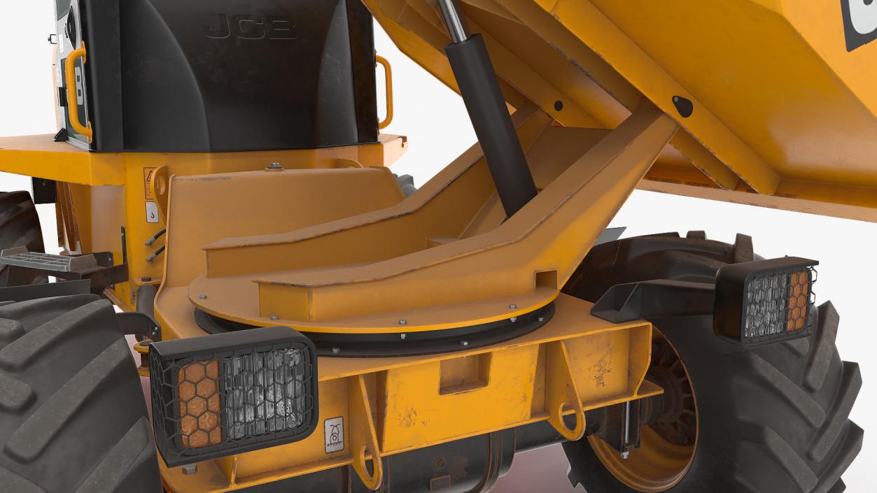 3D model JCB 6T-1 Cabbed Site Dumper Dirty Rigged