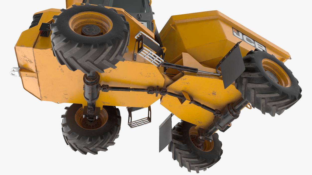 3D model JCB 6T-1 Cabbed Site Dumper Dirty Rigged