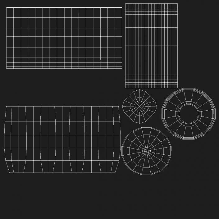 3D Commercial Dishwasher with Dishes model