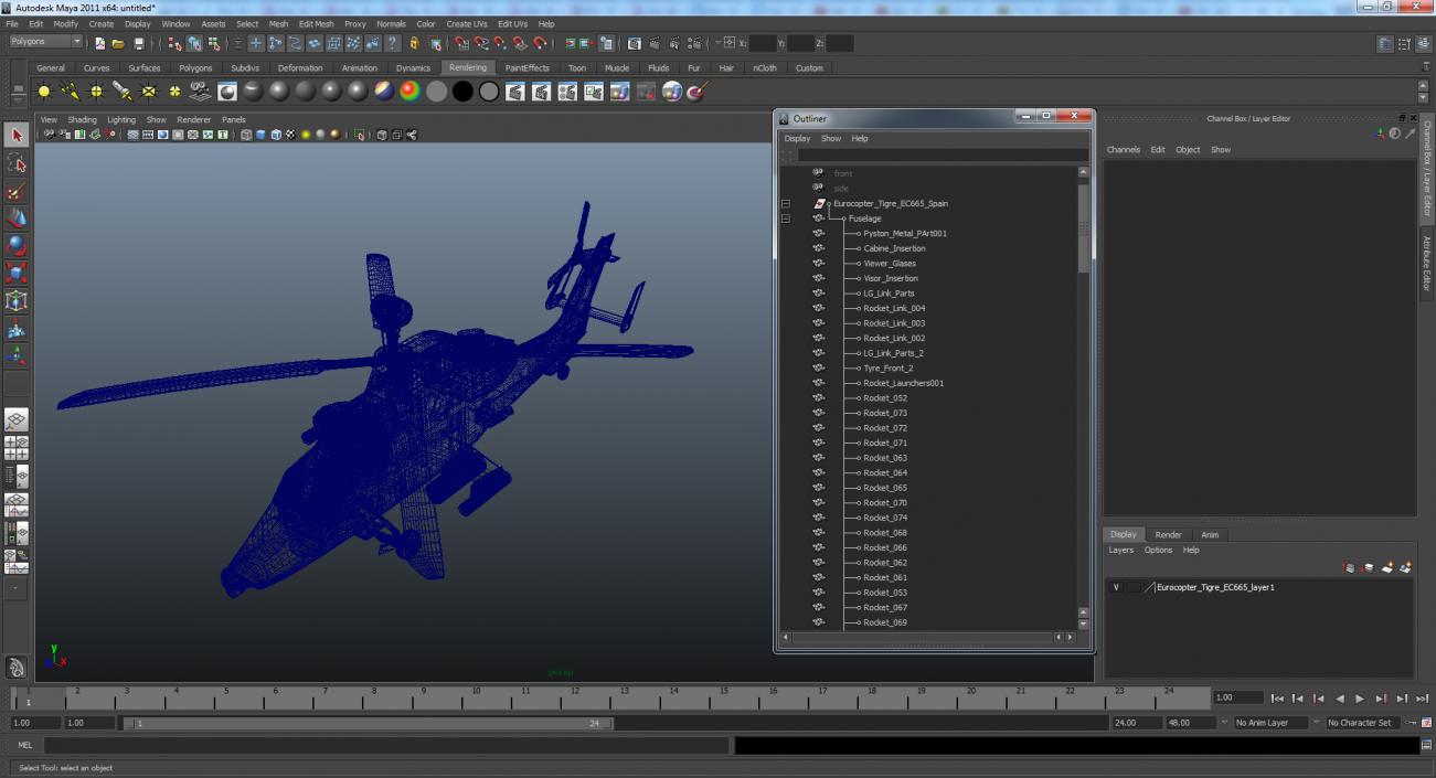 3D Eurocopter Tigre EC665 Spain model