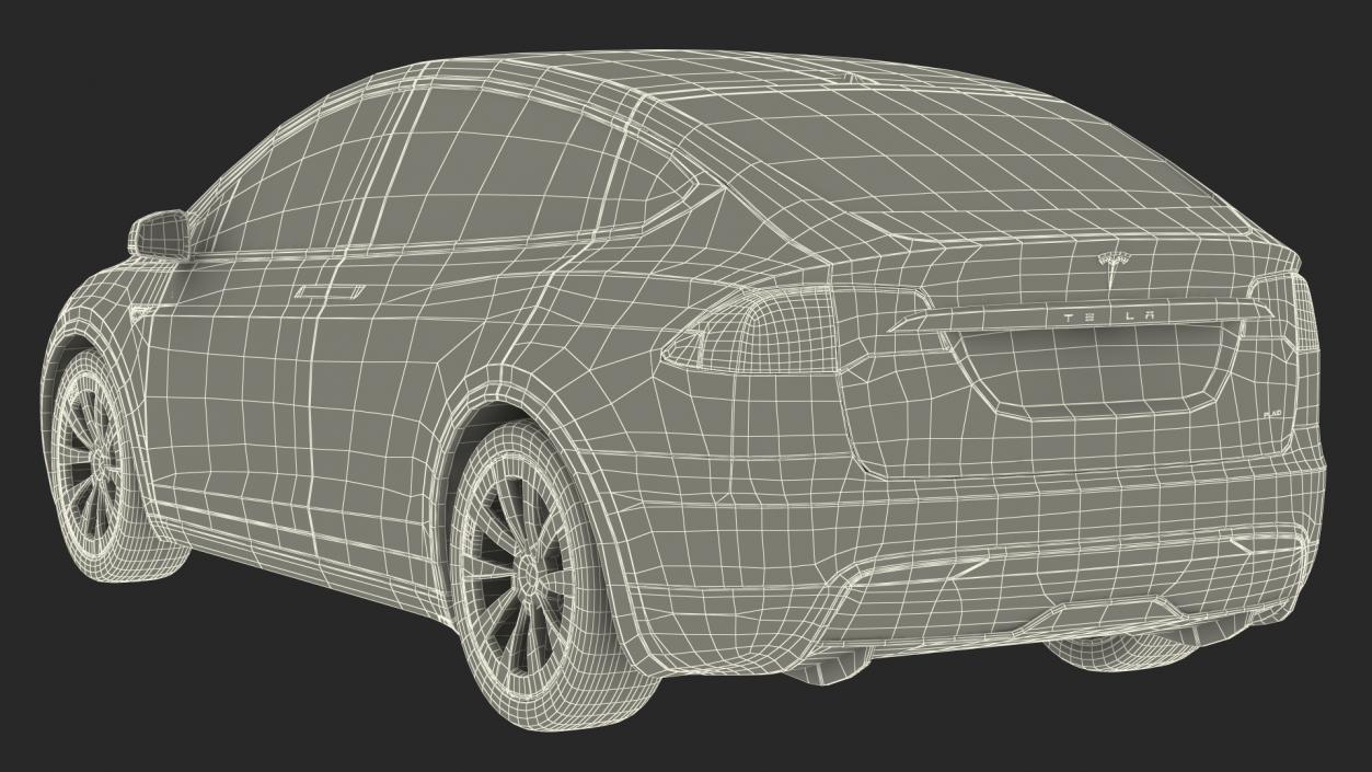 3D Tesla Model X Plaid Exterior Only model