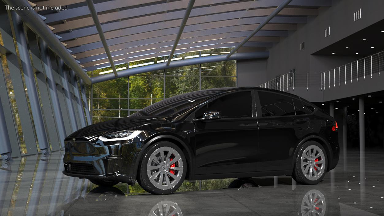 3D Tesla Model X Plaid Exterior Only model