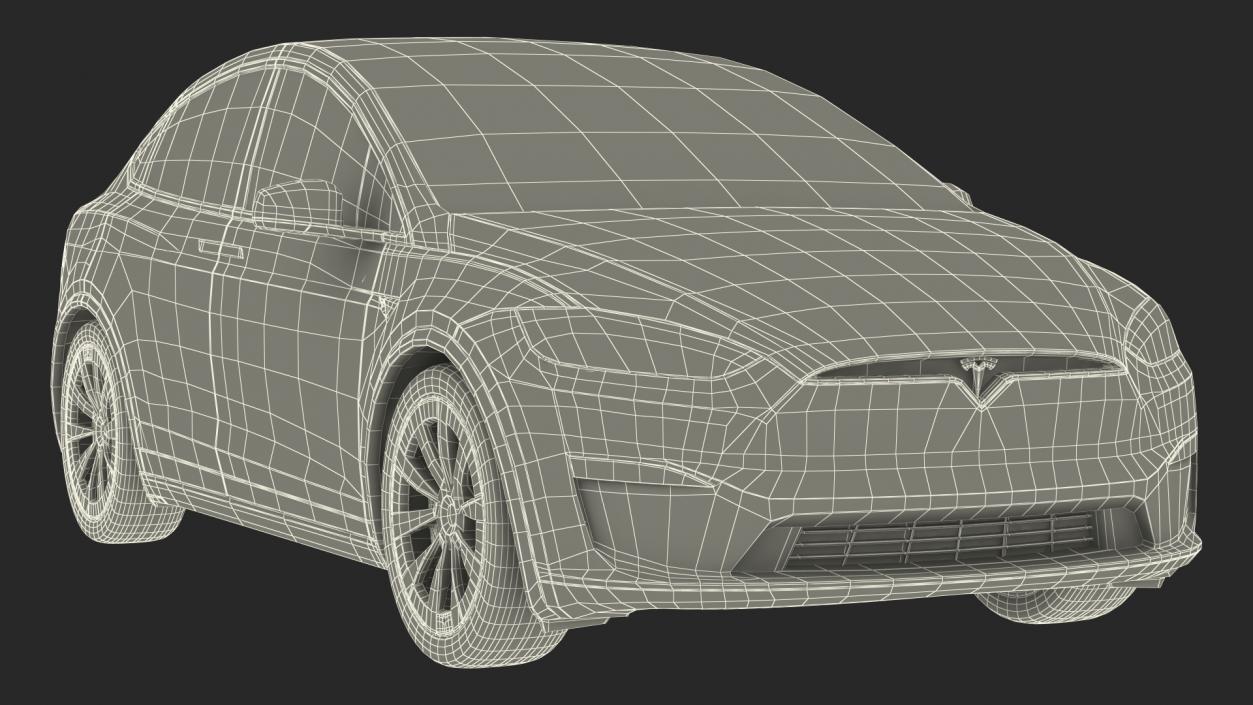 3D Tesla Model X Plaid Exterior Only model