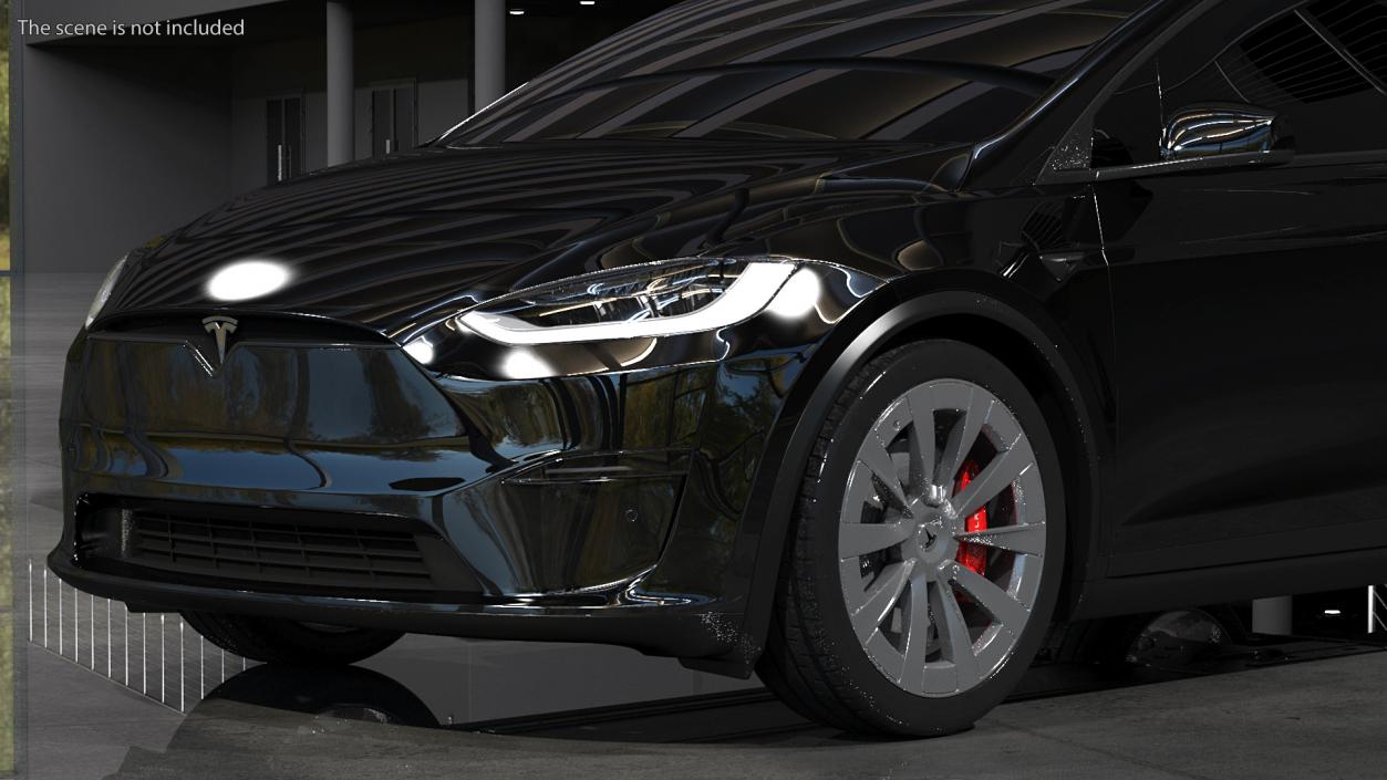 3D Tesla Model X Plaid Exterior Only model